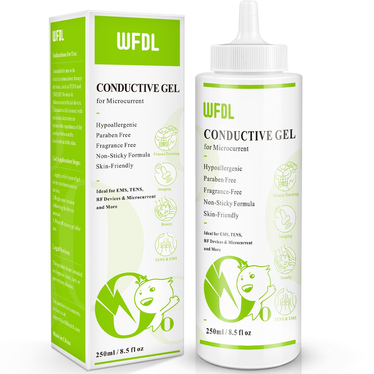 Conductive Gel for Microcurrent, EMS, RF, and TENS Devices, 8.5 Fl oz