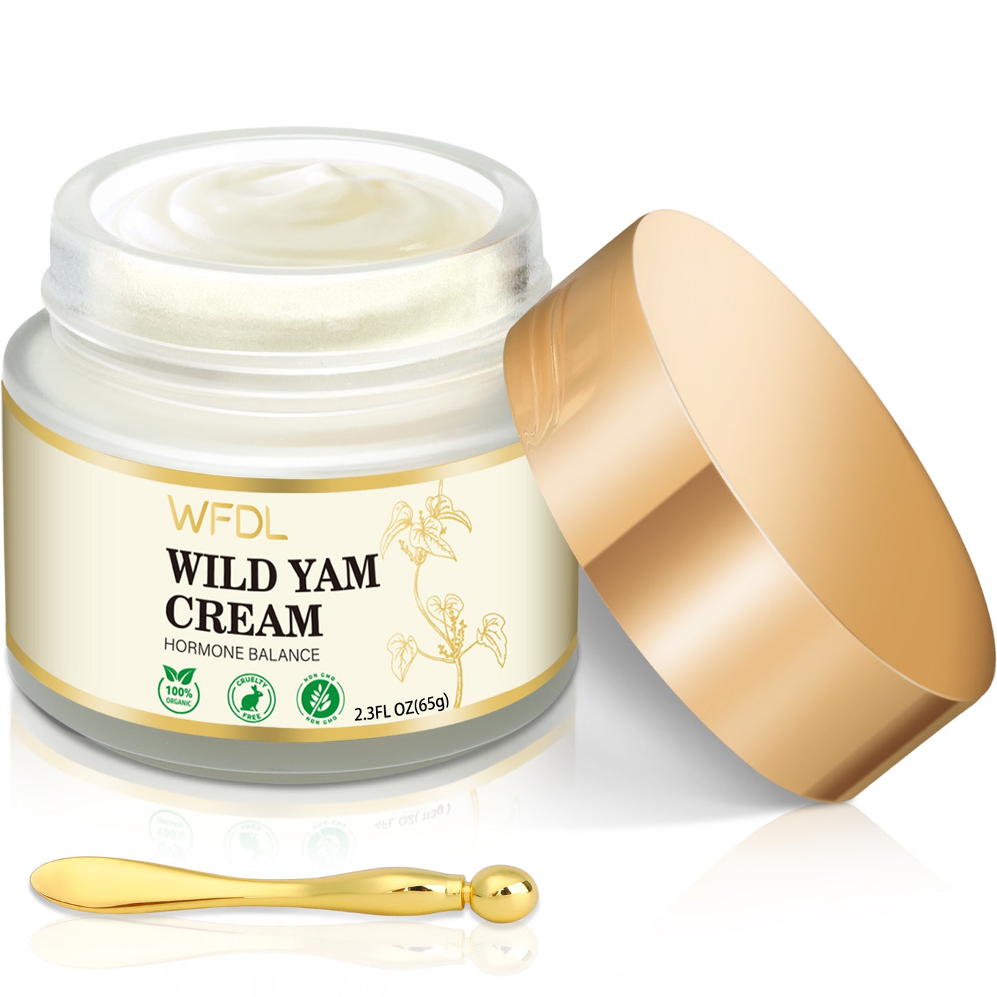 Wild Yam Cream for Hormone Balance,100% Natural Organic Formula for Menopause & Menstrual, 1.76 OZ