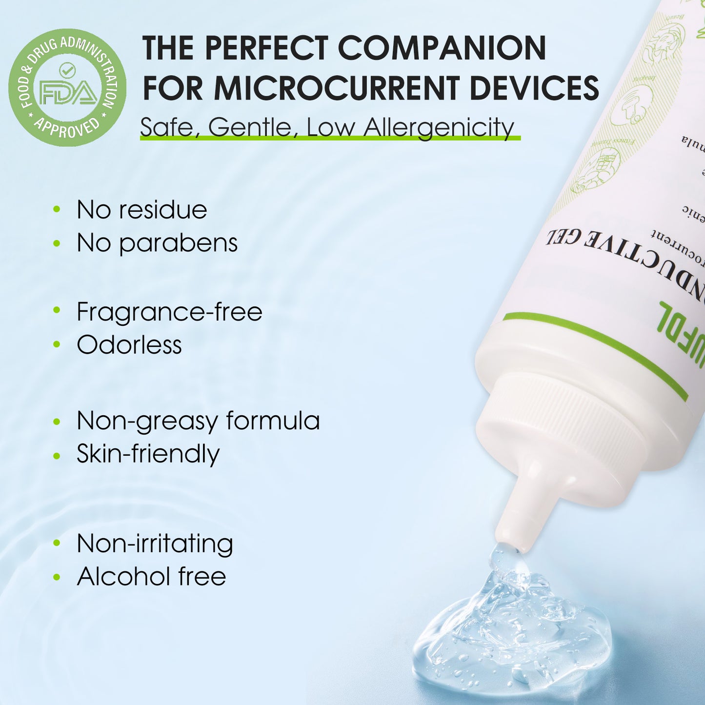 Conductive Gel for Microcurrent, EMS, RF, and TENS Devices, 8.5 Fl oz