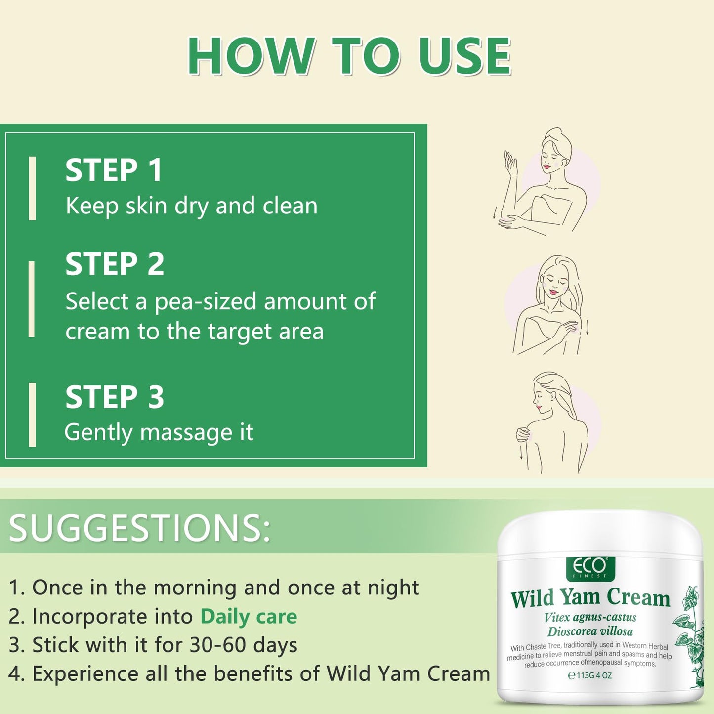 Wild Yam Cream for Hormone Balance, 1.76 OZ